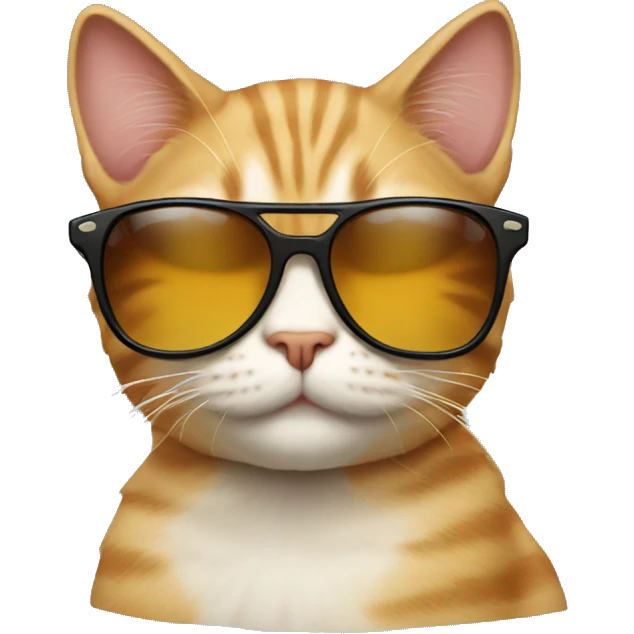 Cat with sunglasses emoji