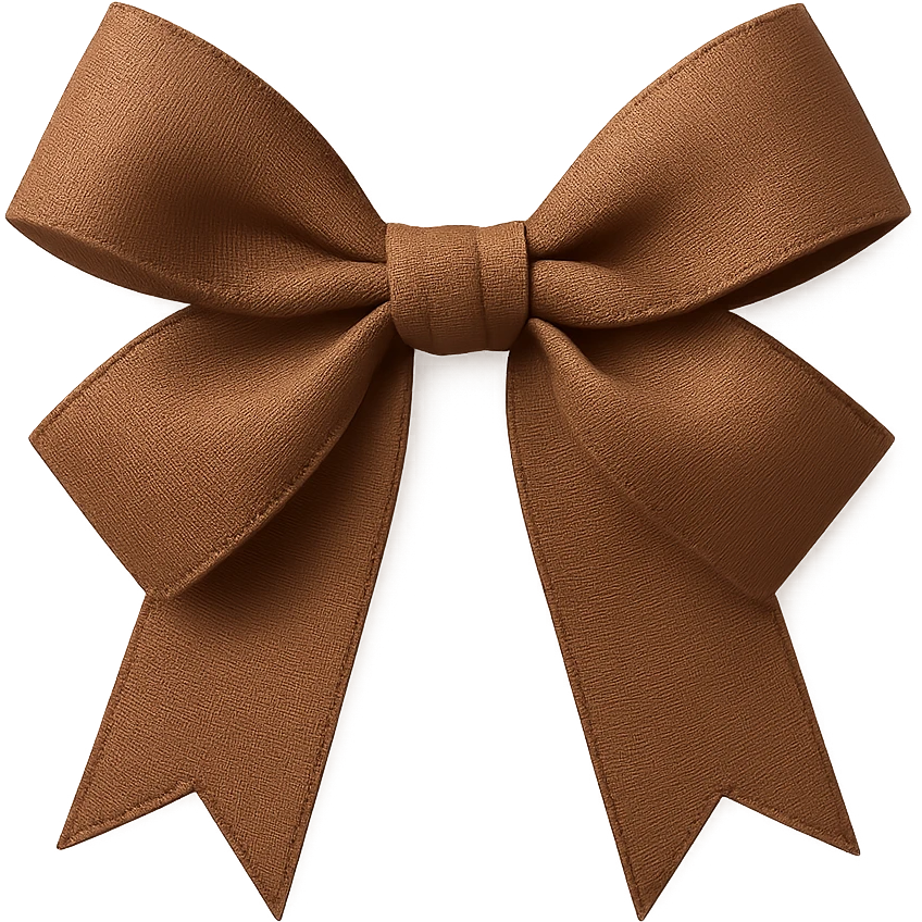 brown bow, remove background emoji