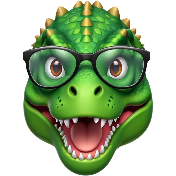 T-Rex with glasses that say YEET emoji