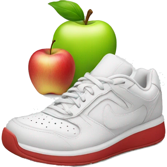 Shoe with an apple emoji