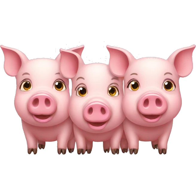 Three pigs emoji
