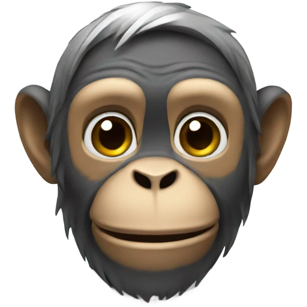 A chrome monkey emoji