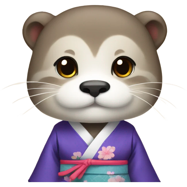 an otter wear hanbok emoji