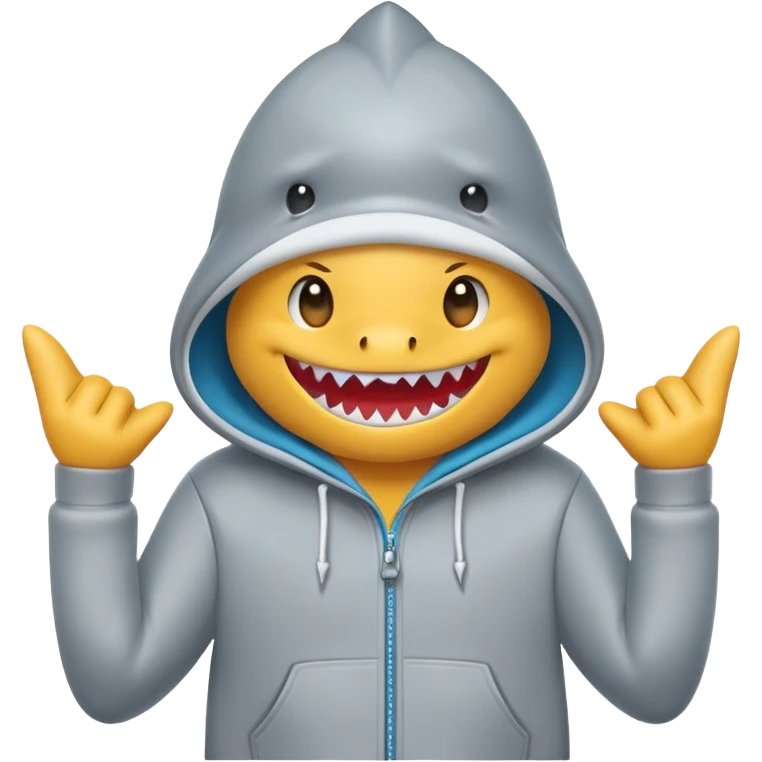 Shark with a hoodie emoji