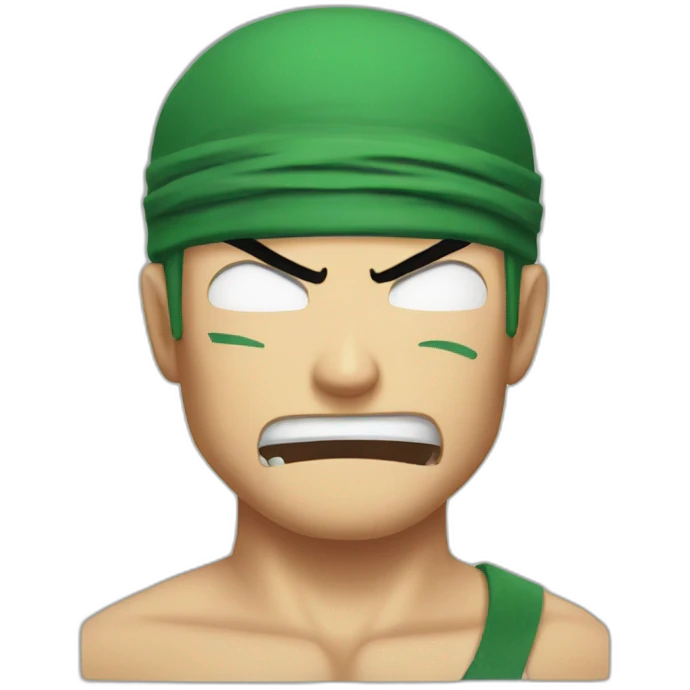 Angry zoro emoji