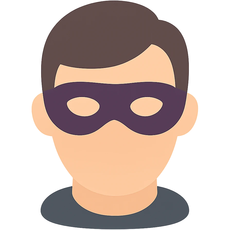 masked man's head emoji