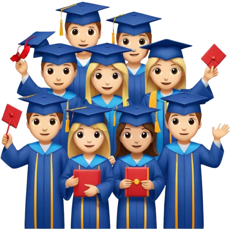 2026 graduation, festive and colorful emoji emoji