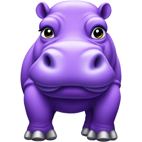 Purple diamond hippo emoji