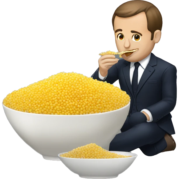 Macron qui mange du couscous  emoji