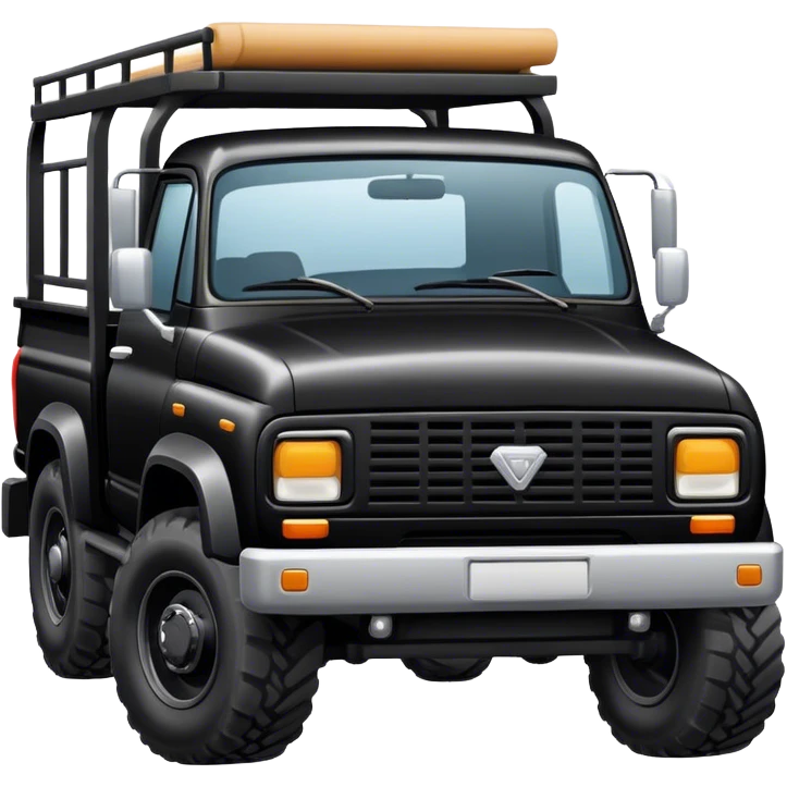 camioneta color negro 4x4 emoji