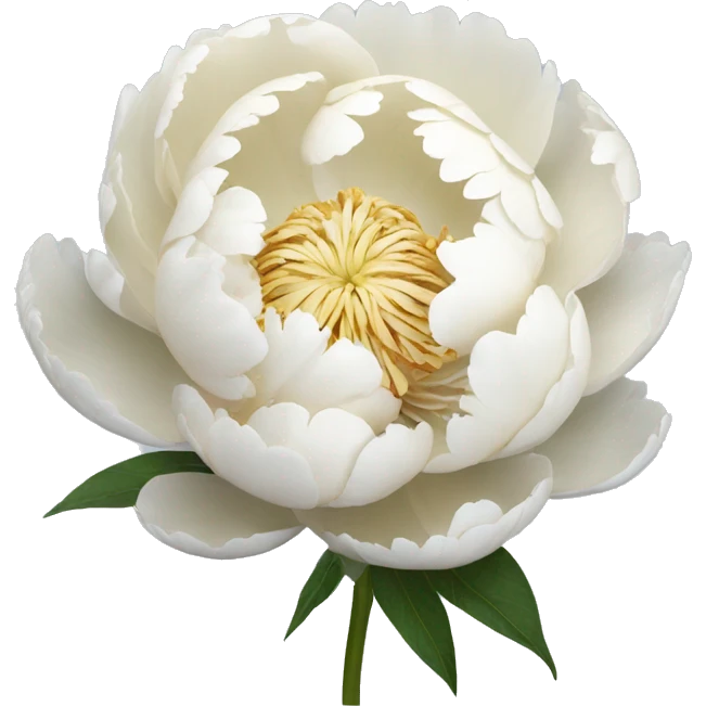 creamy white peony flower in bloom emoji