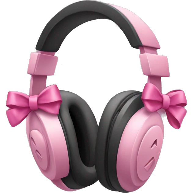 Headphones with pink bows  emoji