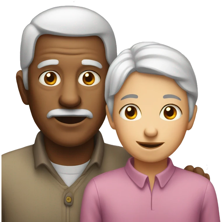 old person and young person emoji