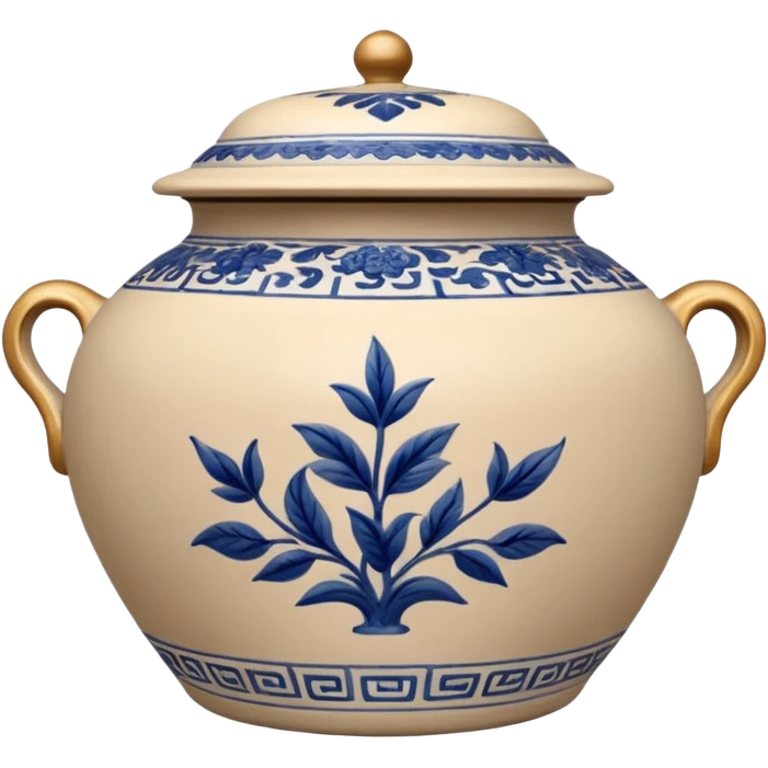 Beige chinoiserie pot  emoji