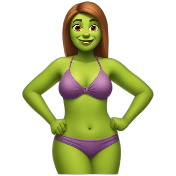 Shrek Fiona wearing bikini emoji