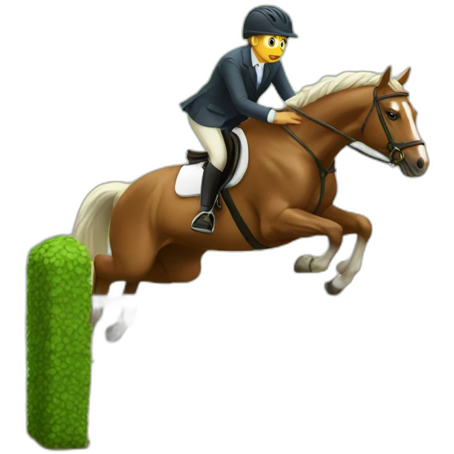 Horse jump little obstacle emoji