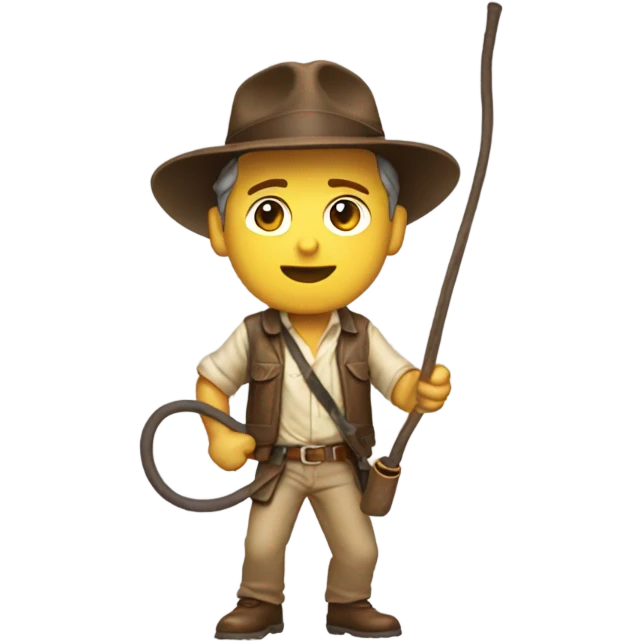 Indiana jones cracking a whip  emoji