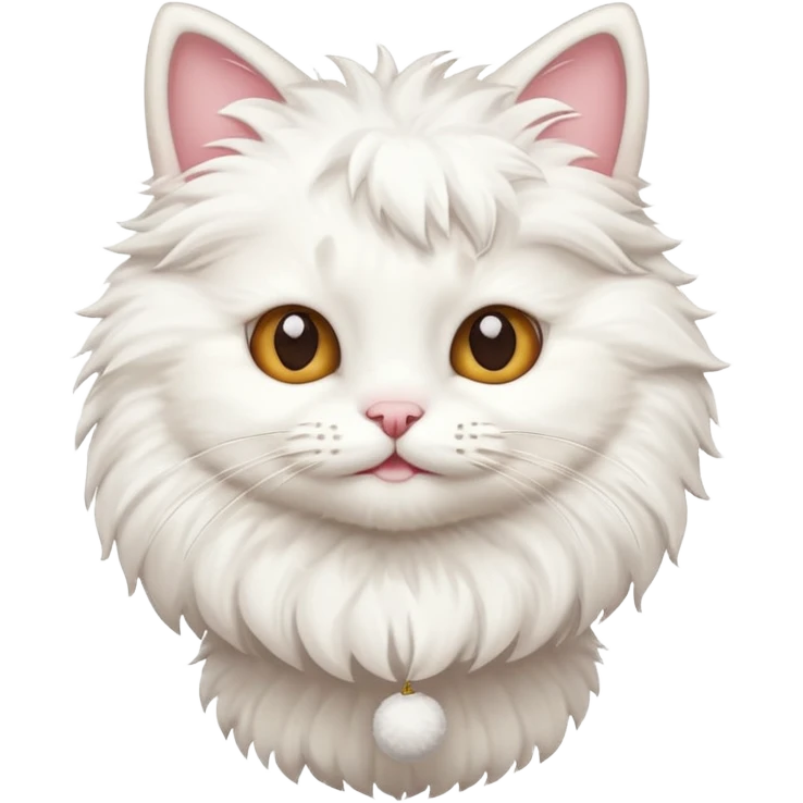cheerleading white cat with pom pom emoji