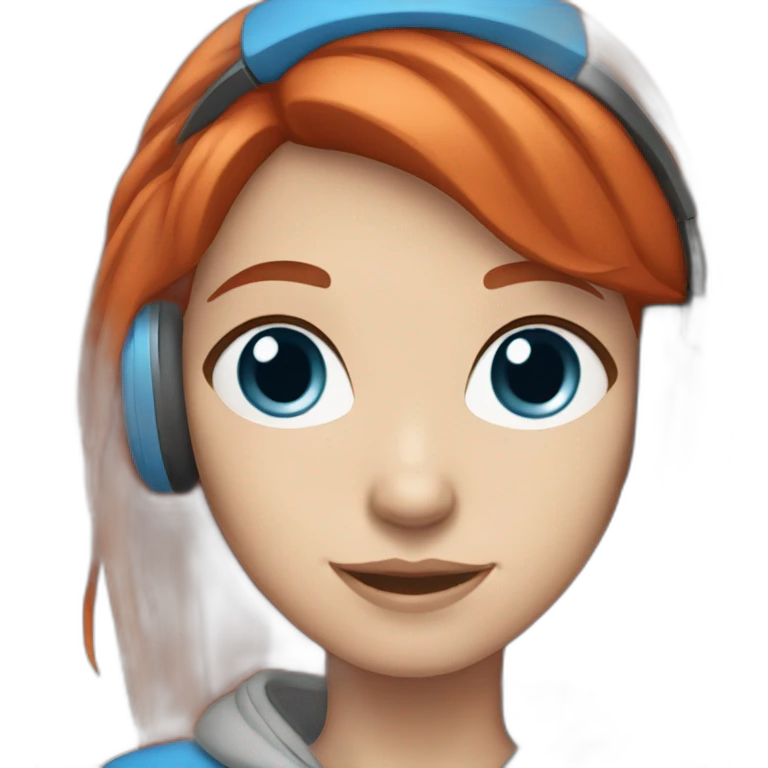 white-girl-red-hair-blue-eyes-wearing-headphones emoji