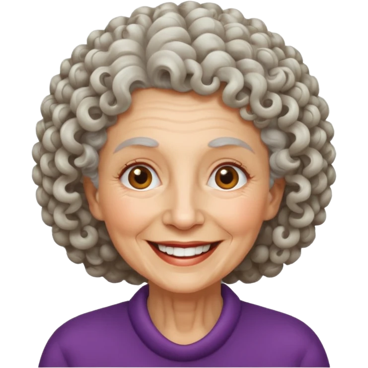 hazme una senora blanca rizada mona viejita emoji