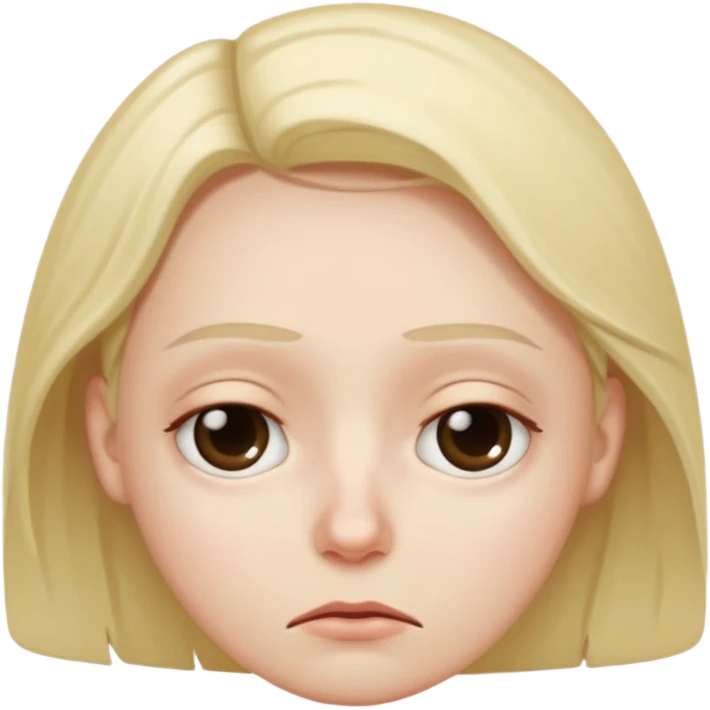 Tired bored face emoji