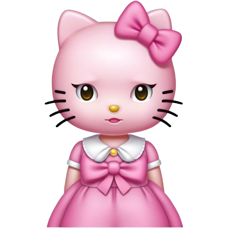 Hello kitty in pink clothes  emoji