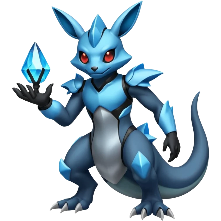 Shiny Futuristic Dusclops-Dusknoir-Salandit-Glaceon-Fakémon-hybrid-creature (full body)  emoji