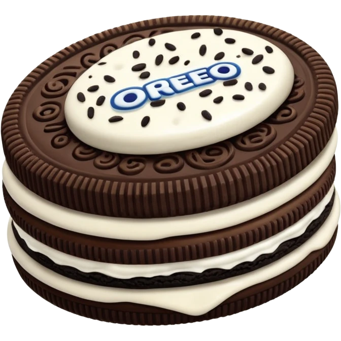 A stylish oreo emoji