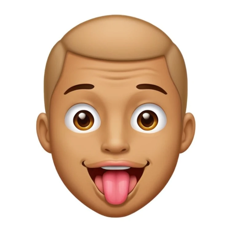 Guy with thong on with tongue out emoji