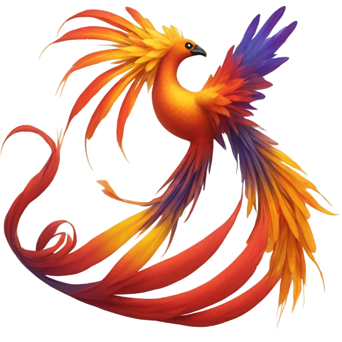 Flower that looks like a phoenix’s tail emoji