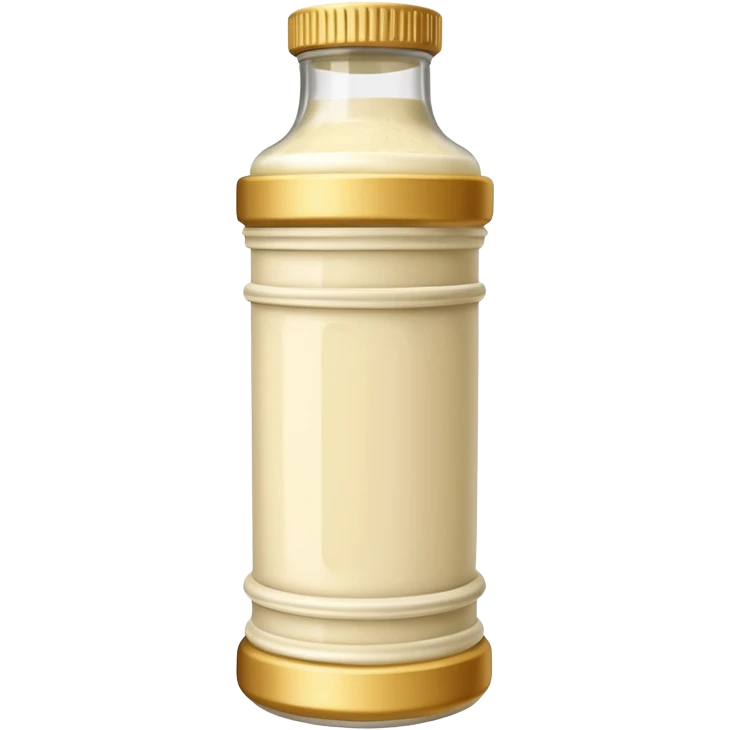 Creamy Caesar salad dressing in a bottle shaped like a roman ionic column emoji