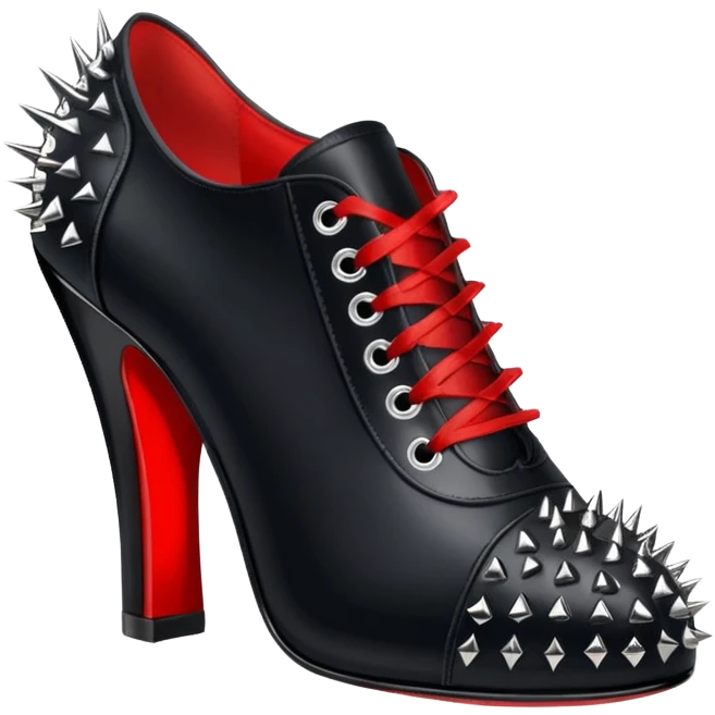  black show red bottoms men with the spikes with no mann just shoe emoji