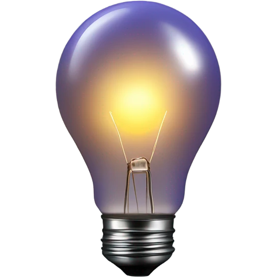 a glowing lightbulb representing an idea emoji
