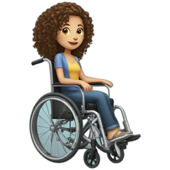 brunette-wheelchair-girl-with-curly-hair emoji