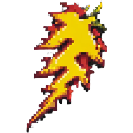 lightning bolt with yellow-red gradient emoji