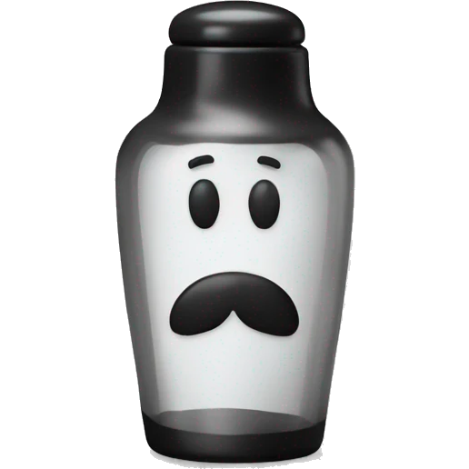 glass black pepper shaker emoji