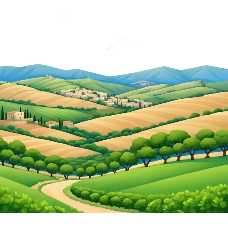 Round meditteranenan landscape  emoji