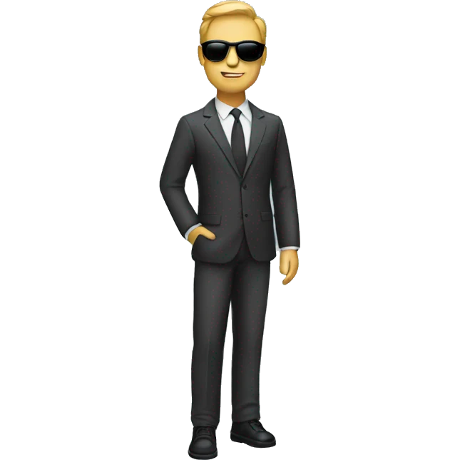 full body man with suit and shades emoji