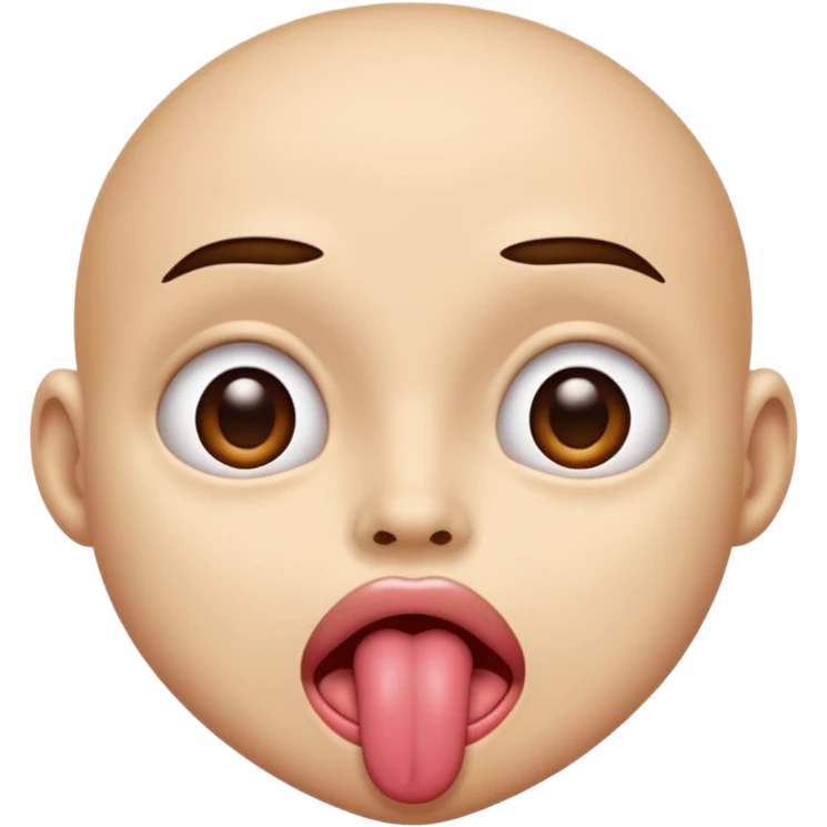 Aheago tounge out eyes up, horny  emoji