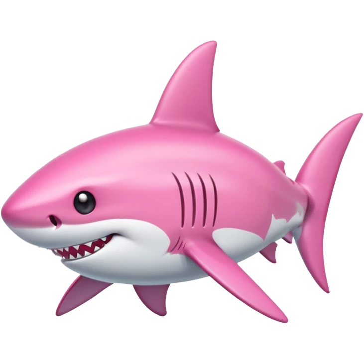 pink shark with a bow on its head emoji