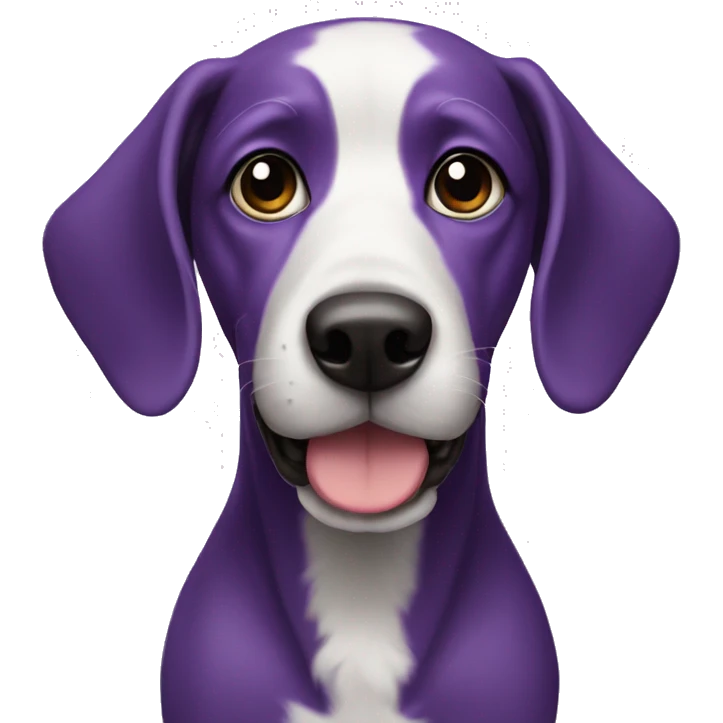 A dog purple emoji