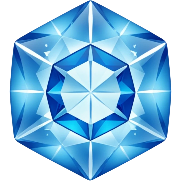 Blue Gem with an Ice Flake Inside emoji
