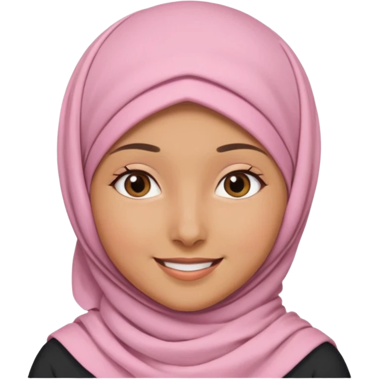 بنت ذات بشره حنطيه محجبه لابسه وردي فاتح emoji