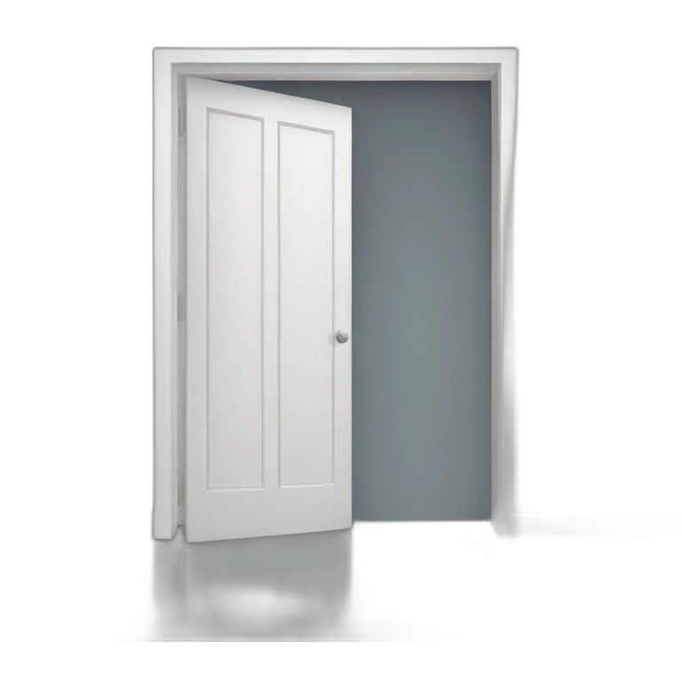 White door half opened to a dark room emoji