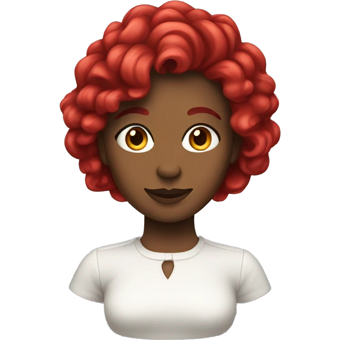 Femme aux cheveux rouges ondulés  emoji