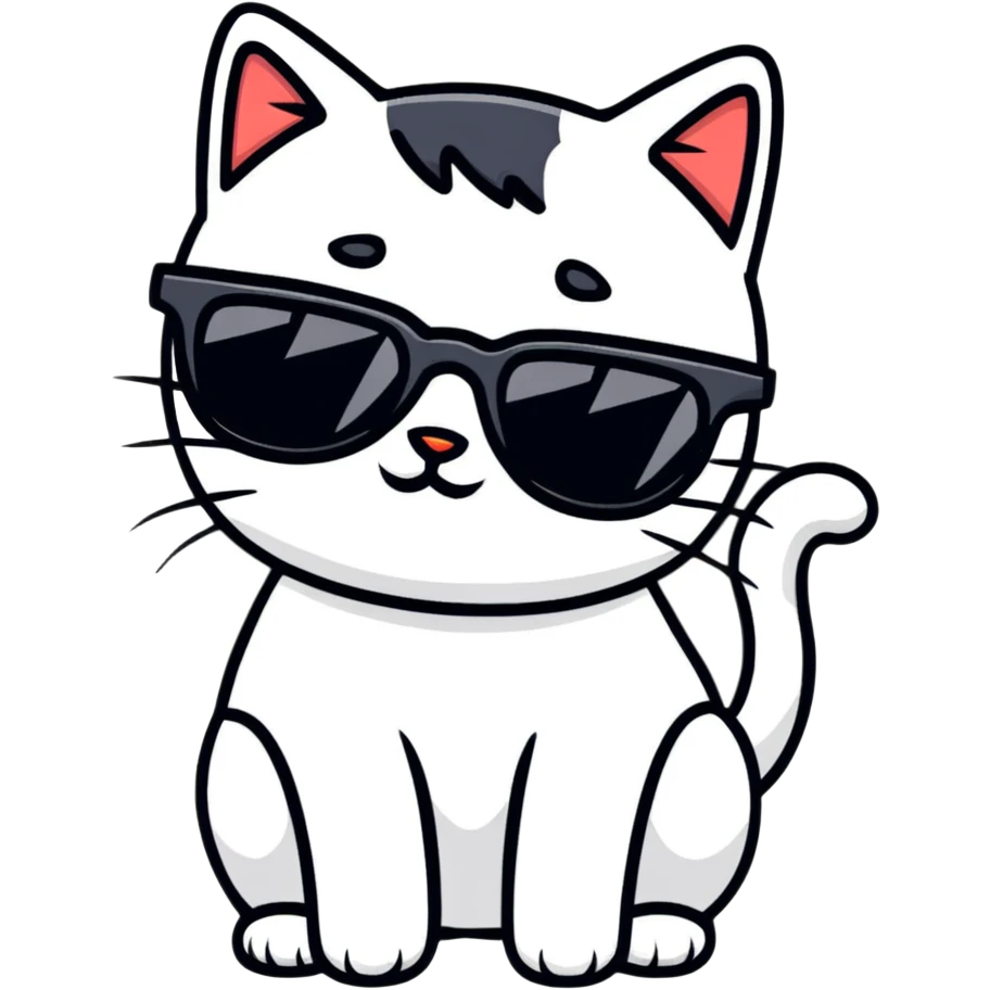 Cat with sunglasses emoji