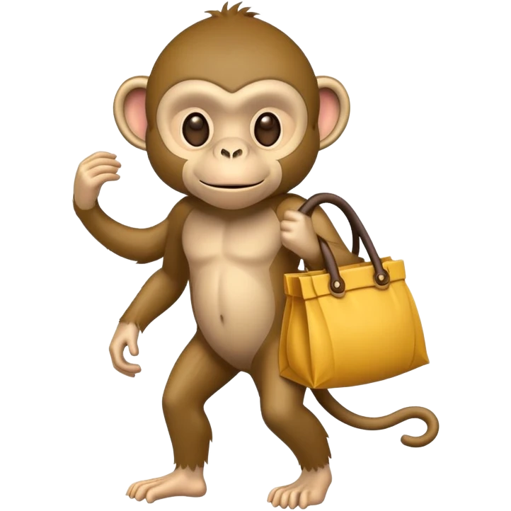 monkey wearing a mask and carrying a bag of loot emoji
