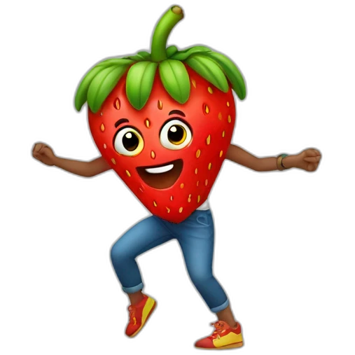 Frutilla bailando emoji
