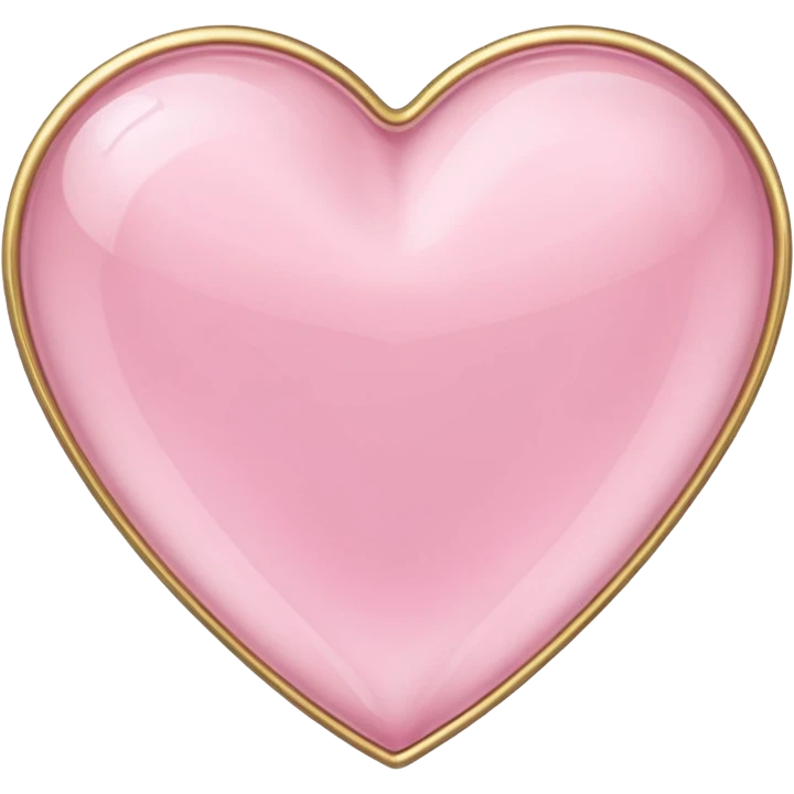 Crystal Pastel Golden Heart 3D emoji