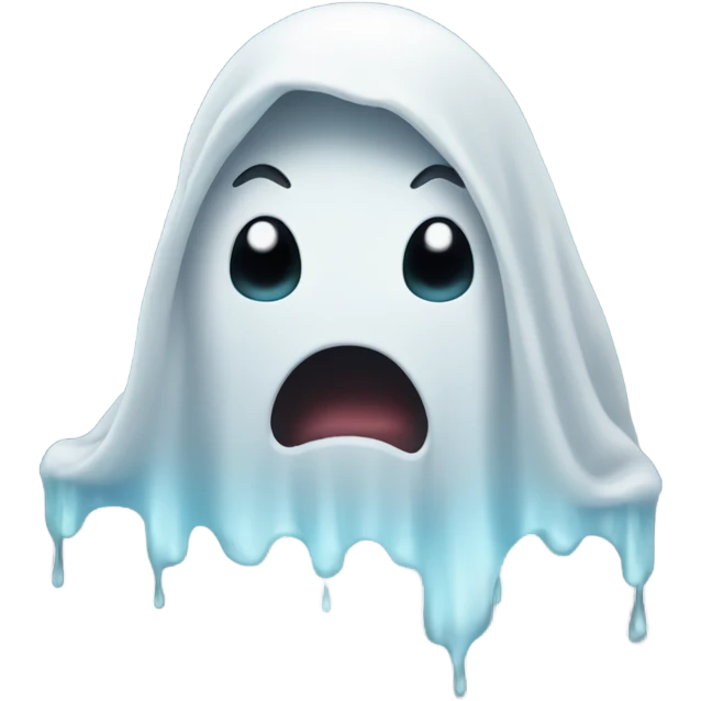 Crying ghost emoji